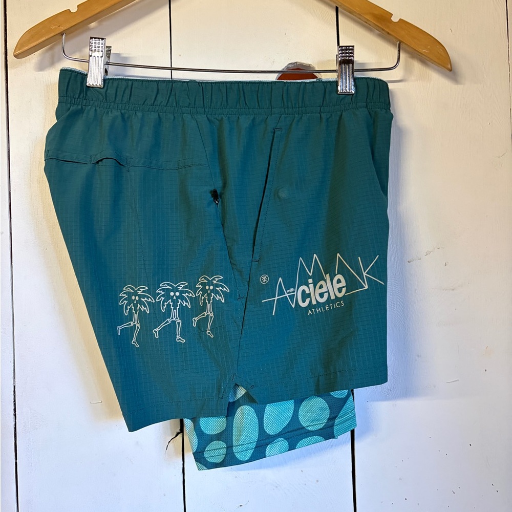Roark x Ciele 2 in 1 running shorts Bommer style men’s xs